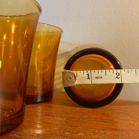 Vintage Duralex Amber 4 oz Glassware 3” - Set of 3 - Made in France - Picture 15 of 15